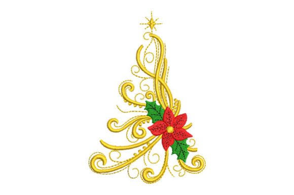 Christmas Tree with Star and Flowers Design Review