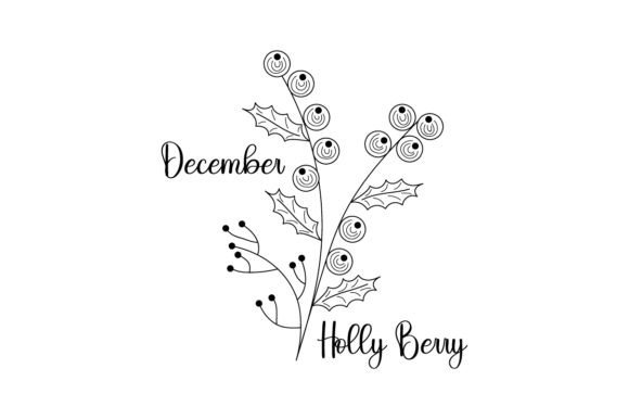 December Holly Berry Line Art Embroidery Review
