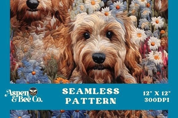 Dog Faux Embroidery Seamless Pattern Review