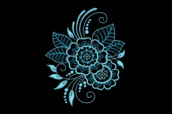Folk Art Flower: A Versatile Embroidery Design for Craft Fair Appeal
