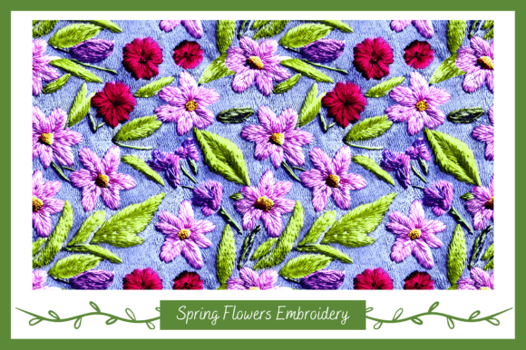 Spring Flowers Embroidery Digital Paper: A Designer Review